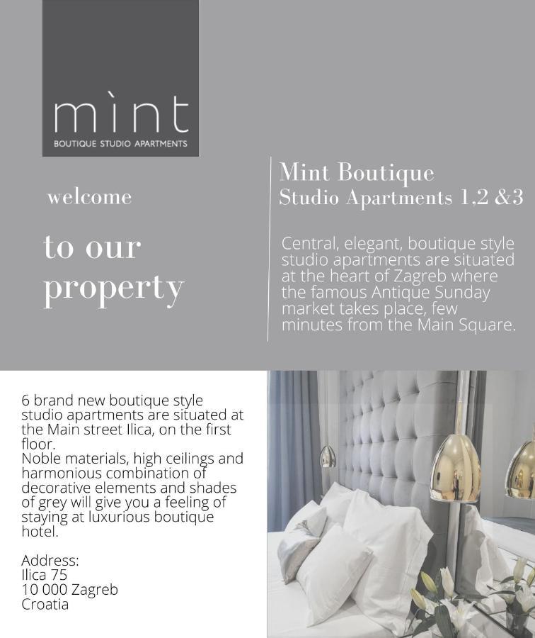 Mint Boutique Studio Apartments 3 Загреб Экстерьер фото